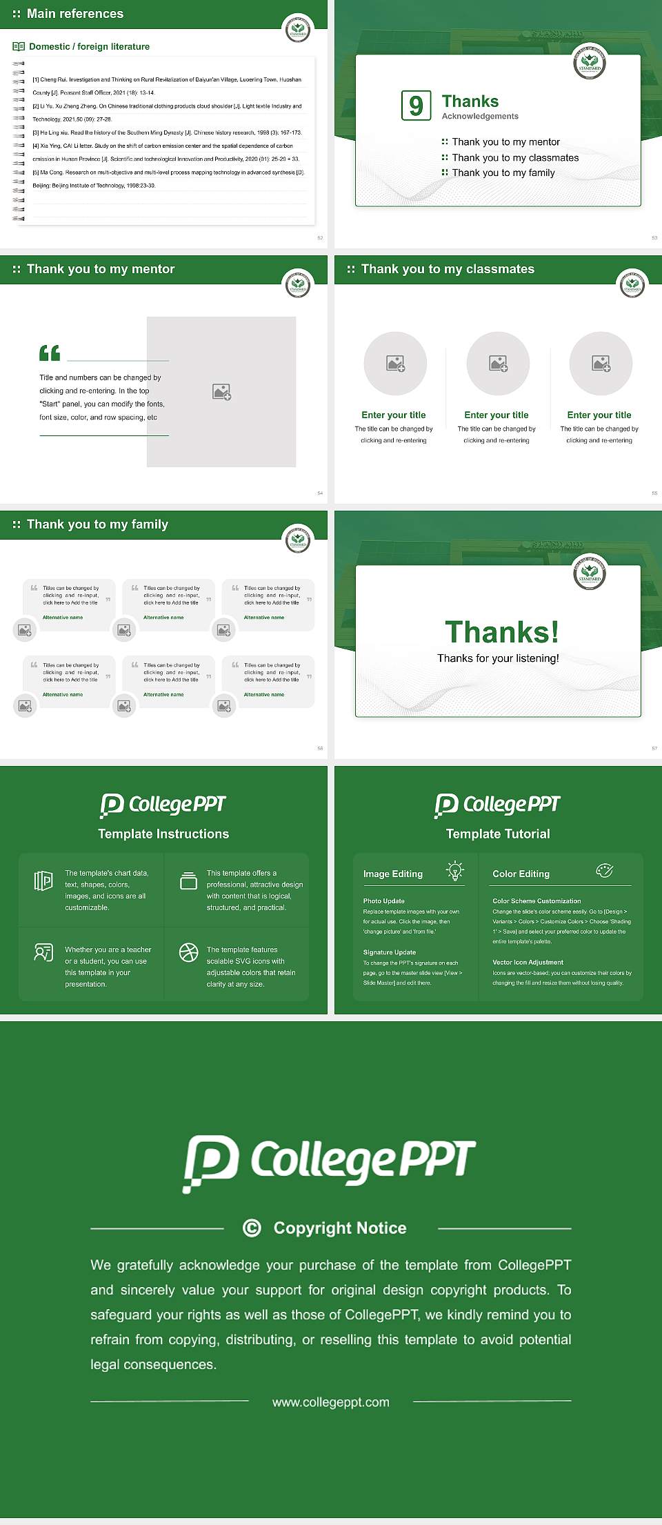 Standard Healthcare Services-College of Nursing Graduation Thesis Defense PPT Template4:3 ratio PPT effect preview image7