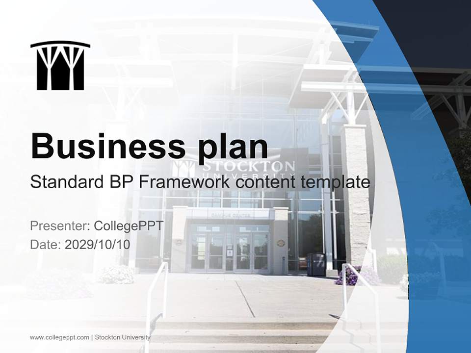 Stockton University Competition/Entrepreneurship Contest PPT Template4:3 ratio PPT effect preview image9