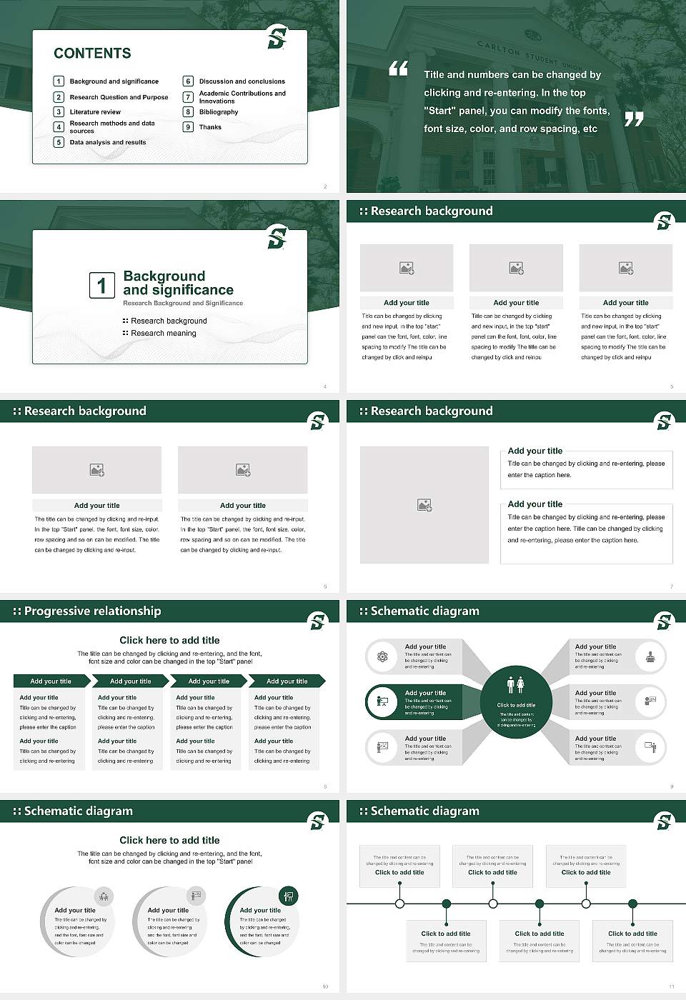 Stetson University Graduation Thesis Defense PPT Template16:9 ratio PPT effect preview image2