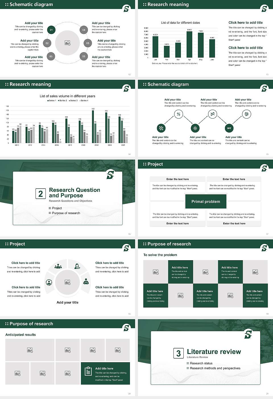 Stetson University Graduation Thesis Defense PPT Template16:9 ratio PPT effect preview image3