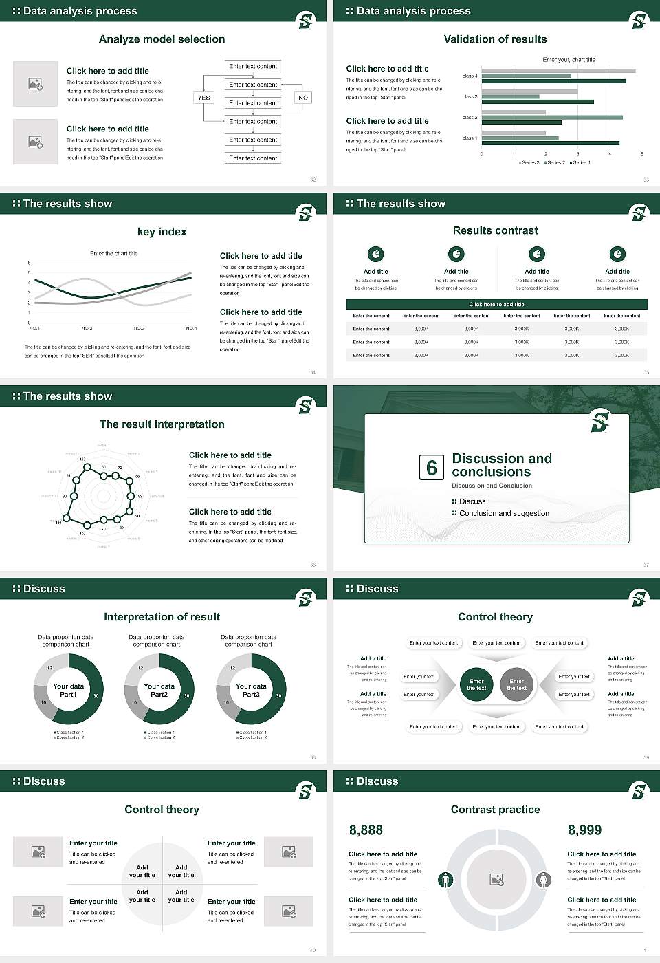 Stetson University Graduation Thesis Defense PPT Template16:9 ratio PPT effect preview image5