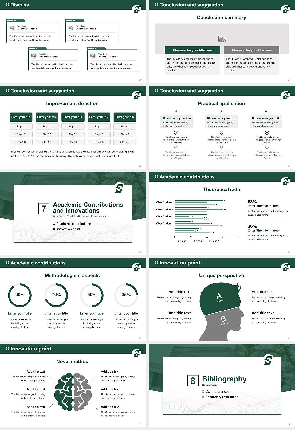 Stetson University Graduation Thesis Defense PPT Template16:9 ratio PPT effect preview image6