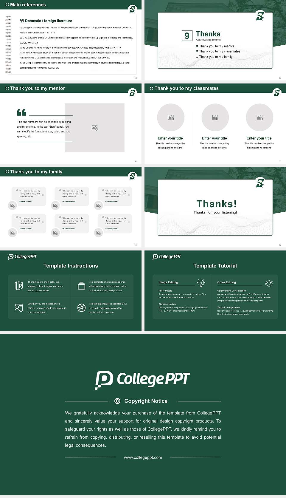 Stetson University Graduation Thesis Defense PPT Template16:9 ratio PPT effect preview image7