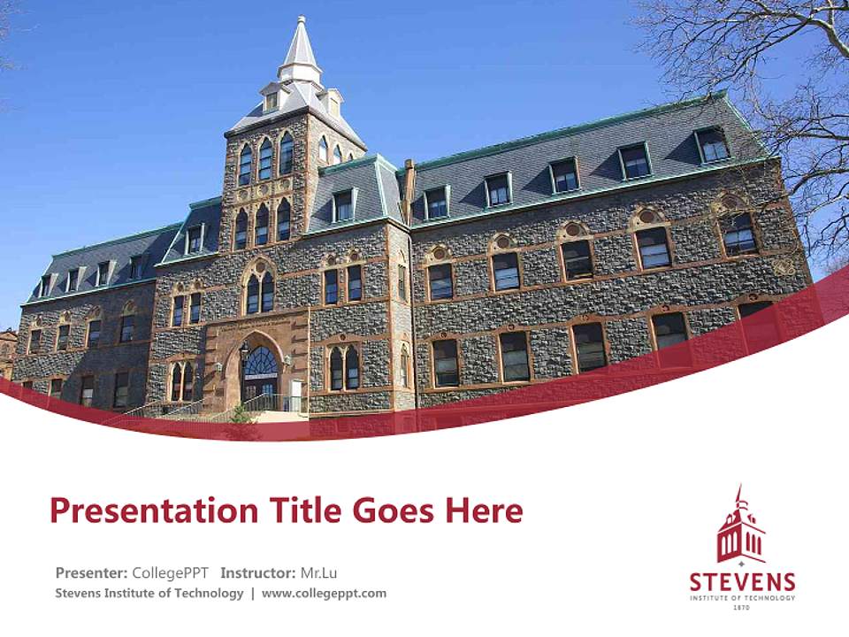 Stevens Institute of Technology Course/Courseware Creation PPT Template4:3 ratio PPT effect preview image5