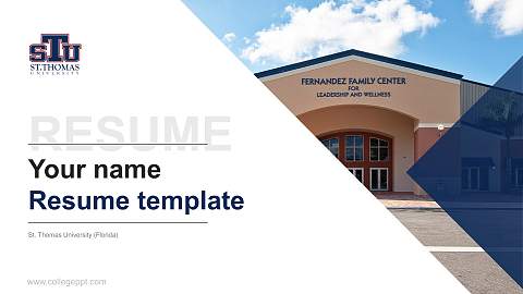 St. Thomas University (Florida) Resume PPT Template