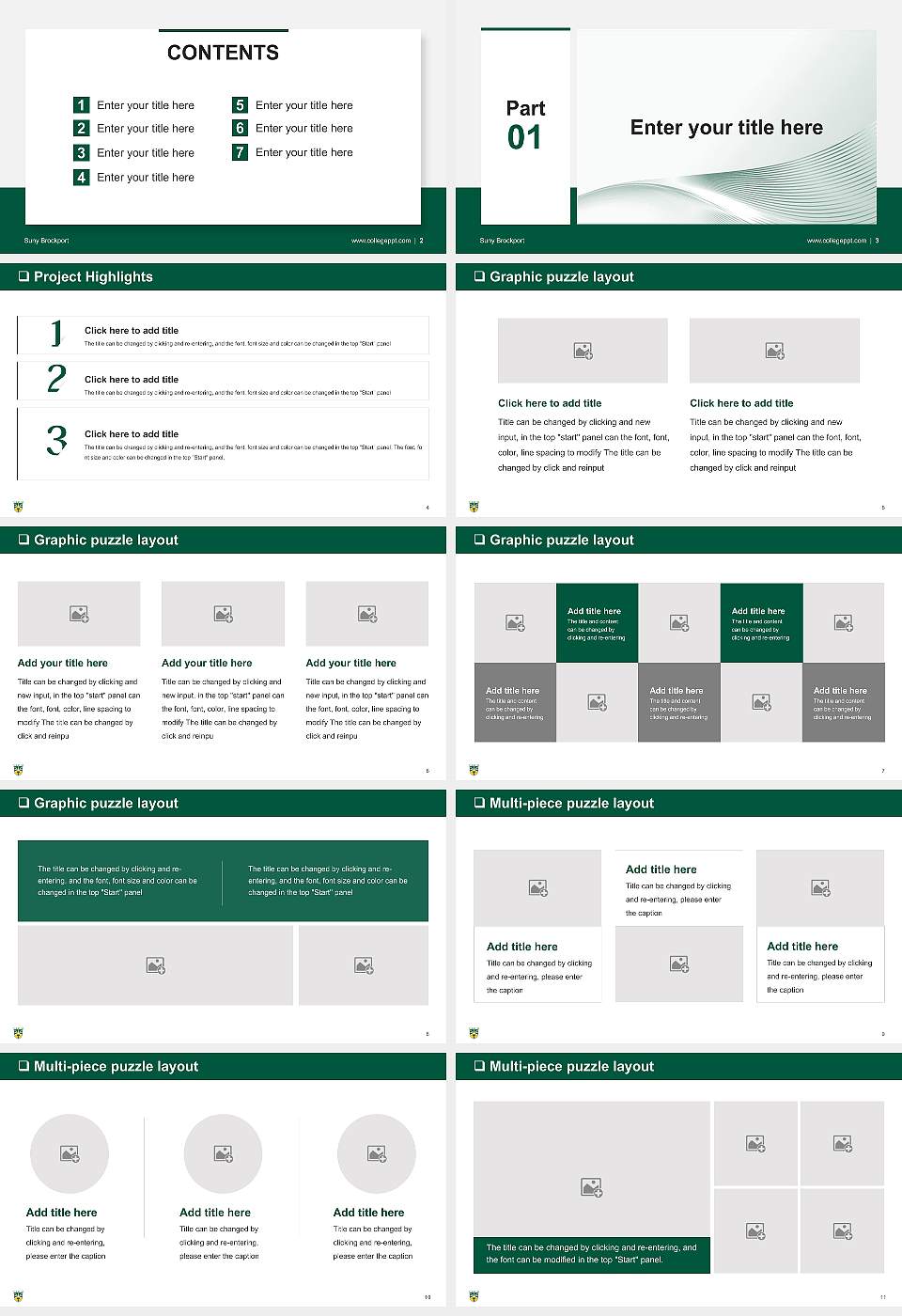 Suny Brockport General Purpose PPT Template16:9 ratio PPT effect preview image2