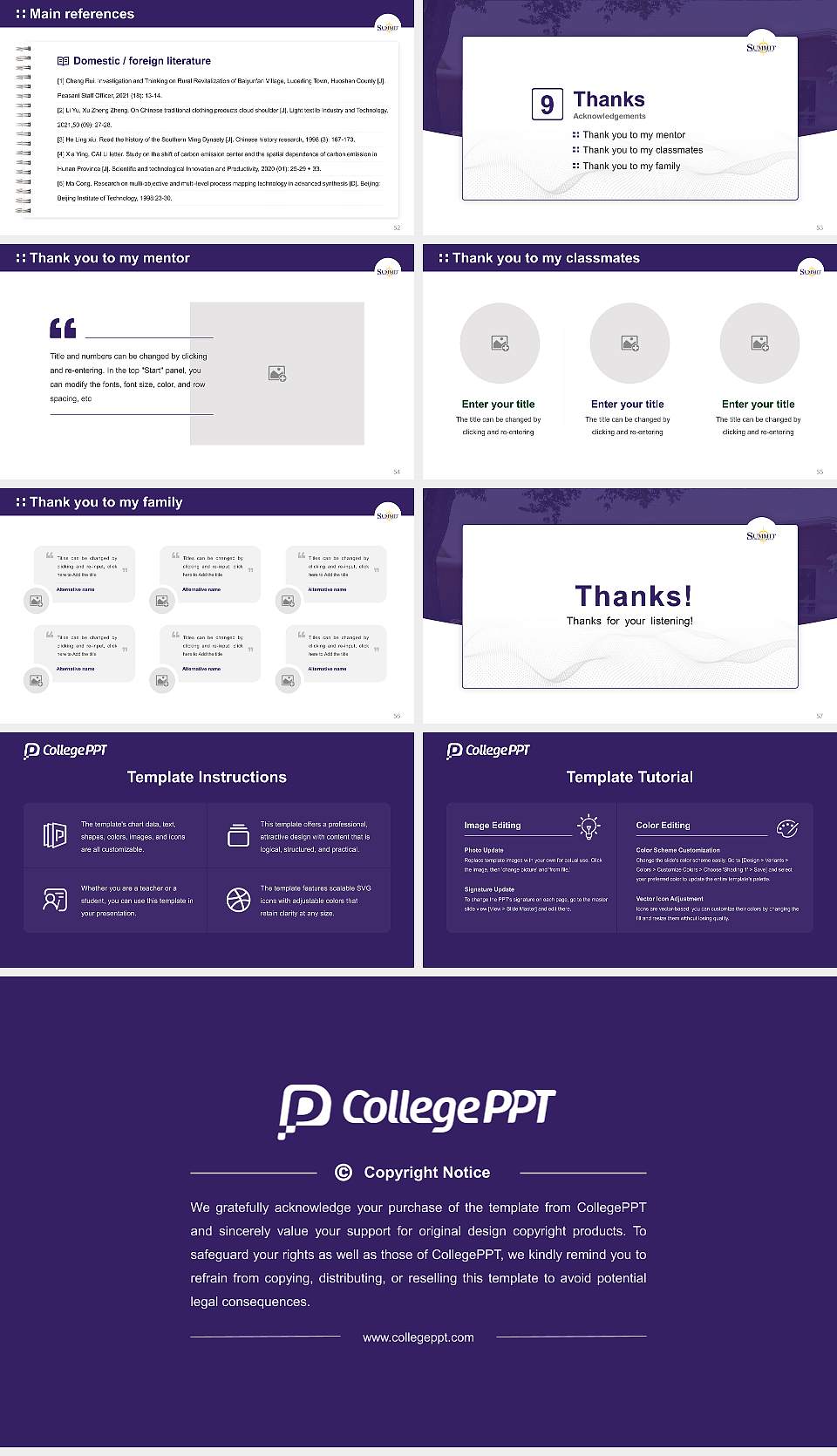 Summit Christian College Graduation Thesis Defense PPT Template16:9 ratio PPT effect preview image7