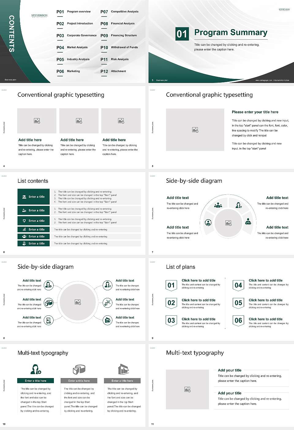 Stevenson University Competition/Entrepreneurship Contest PPT Template16:9 ratio PPT effect preview image2