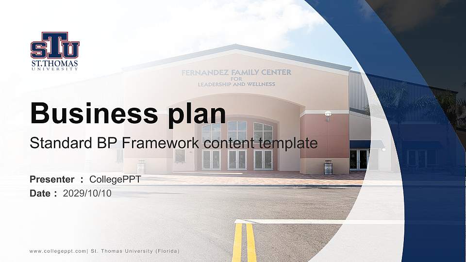 St. Thomas University (Florida) Competition/Entrepreneurship Contest PPT Template16:9 ratio PPT effect preview image