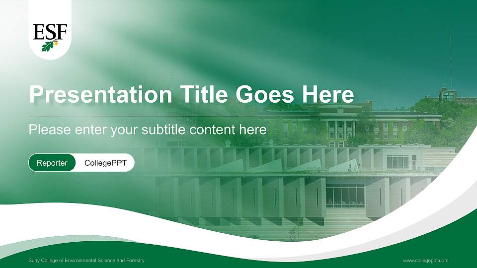 Suny College of Environmental Science and Forestry Lecture Sharing and Networking Event PPT Template16:9 ratio PPT effect preview image