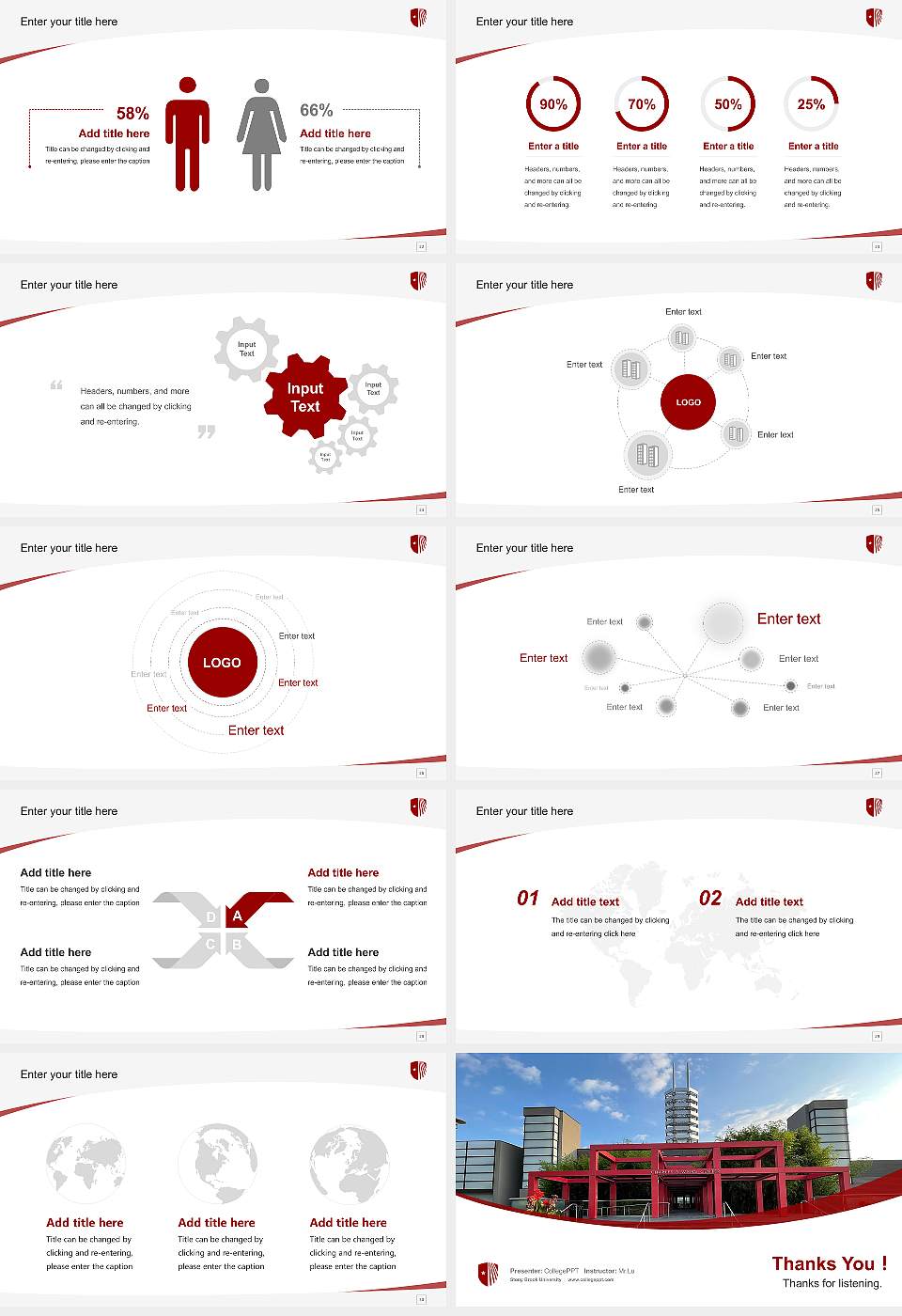 Stony Brook University Course/Courseware Creation PPT Template16:9 ratio PPT effect preview image4