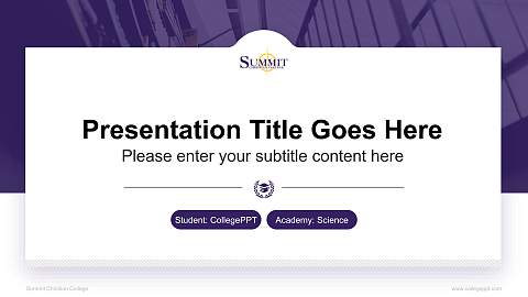 Summit Christian College National Scholarship Defense PPT Template