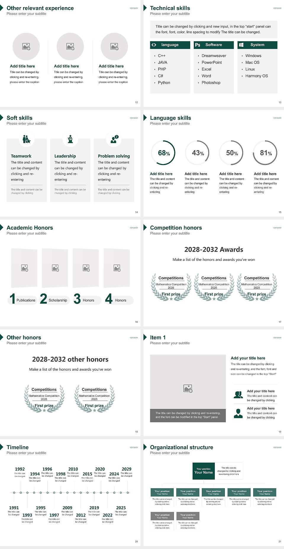 Stevenson University Resume PPT Template4:3 ratio PPT effect preview image3