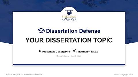 Stillman College Graduation Thesis Defense PPT Template