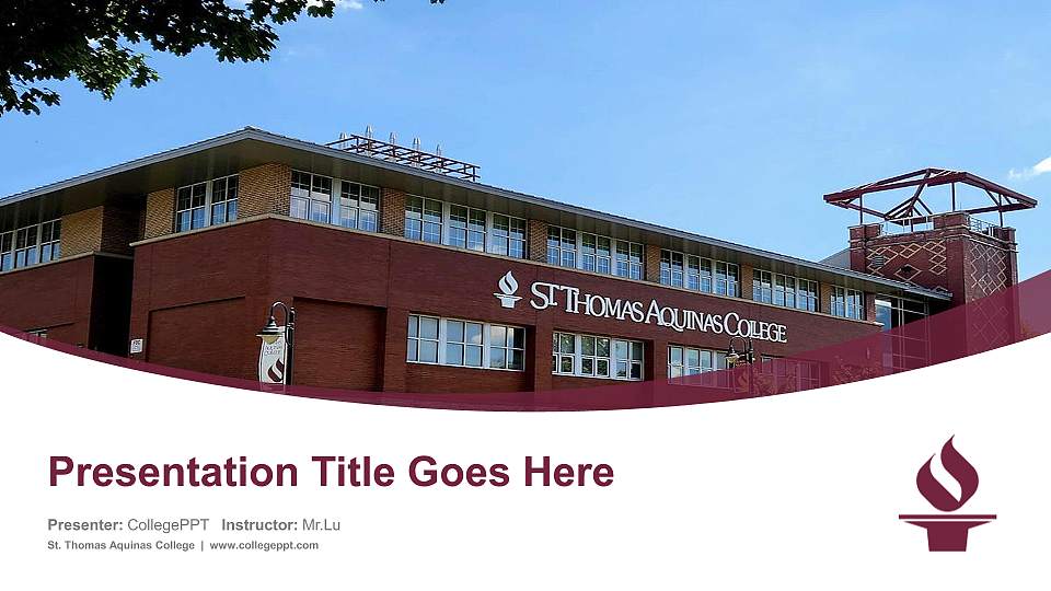 St. Thomas Aquinas College Course/Courseware Creation PPT Template16:9 ratio PPT effect preview image