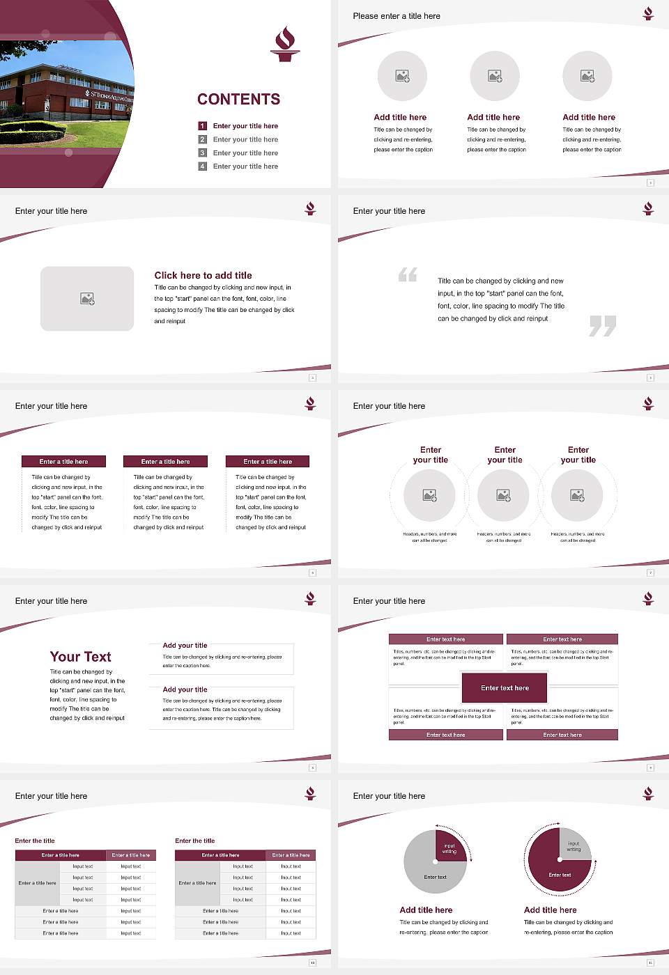 St. Thomas Aquinas College Course/Courseware Creation PPT Template16:9 ratio PPT effect preview image2