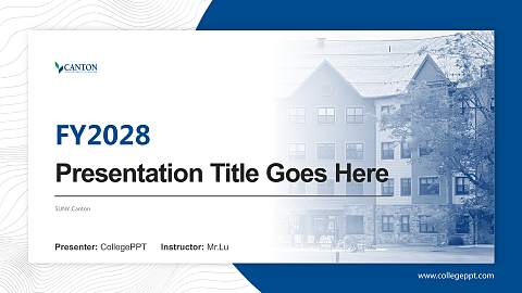 SUNY Canton Academic Presentation/Research Findings Report PPT Template