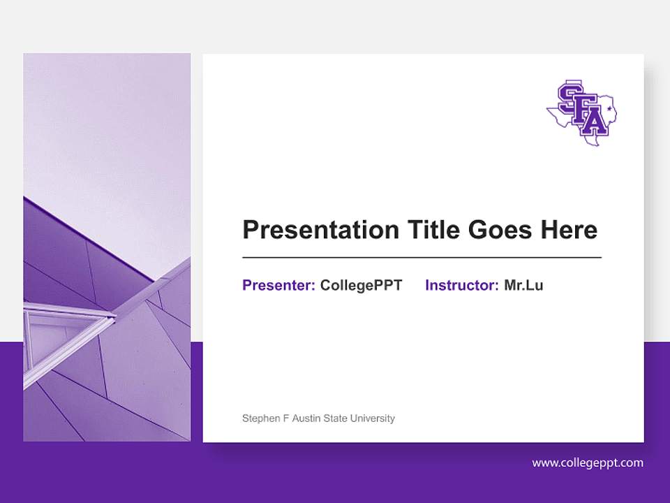 Stephen F Austin State University General Purpose PPT Template4:3 ratio PPT effect preview image6