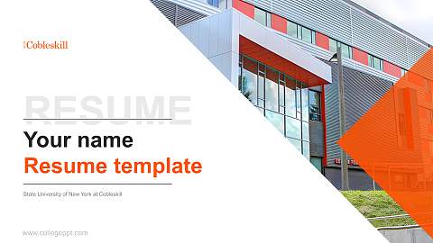 State University of New York at Cobleskill Resume PPT Template