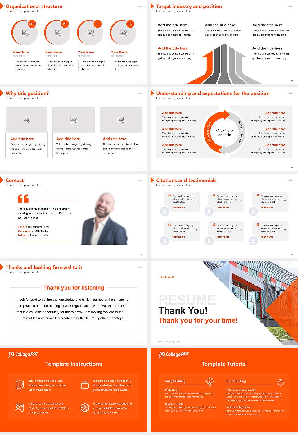 State University of New York at Cobleskill Resume PPT Template16:9 ratio PPT effect preview image4
