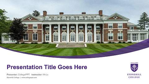 Stonehill College Course/Courseware Creation PPT Template