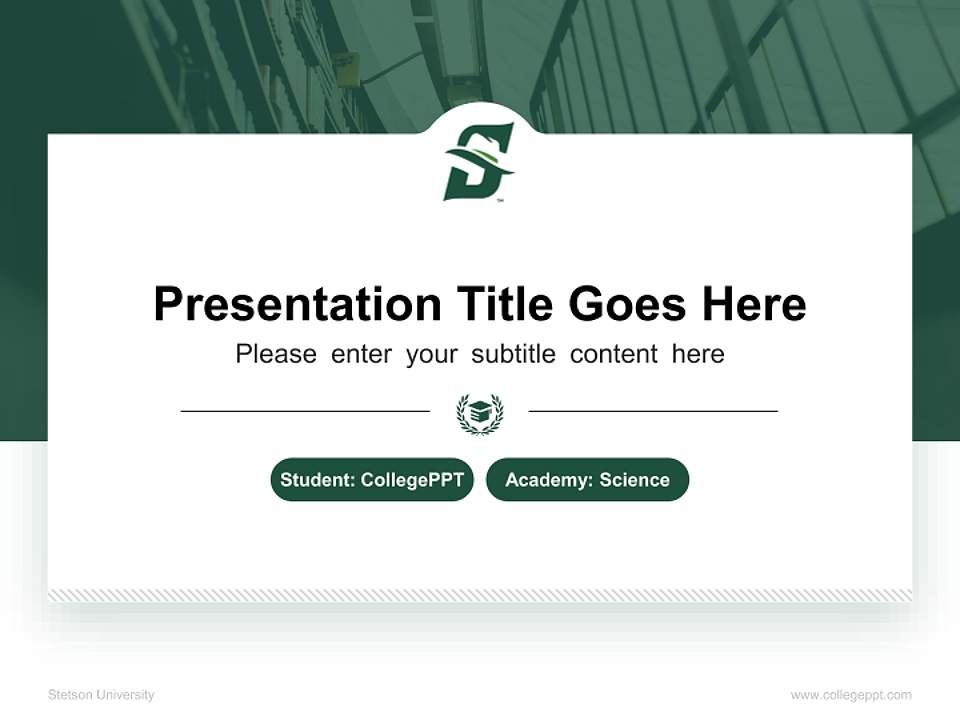 Stetson University National Scholarship Defense PPT Template4:3 ratio PPT effect preview image4