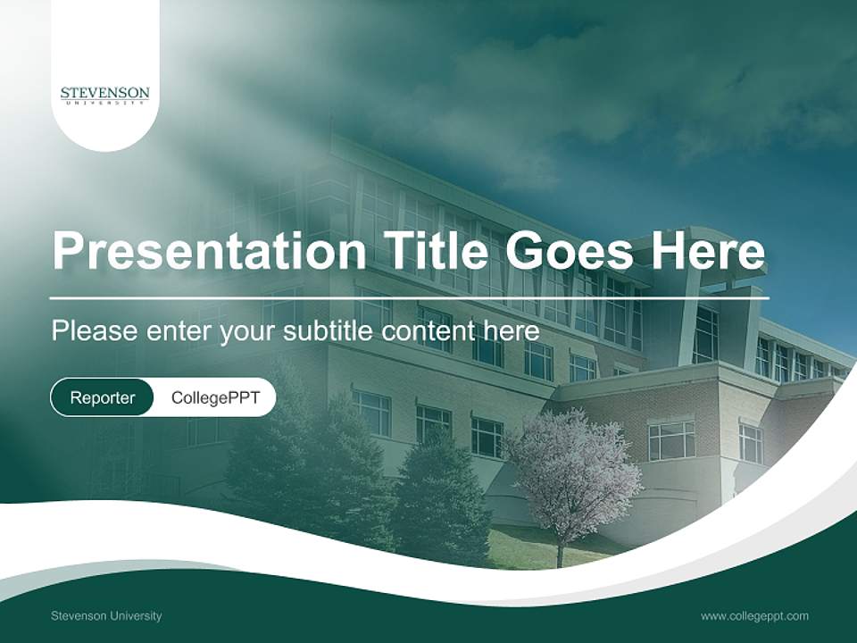 Stevenson University Lecture Sharing and Networking Event PPT Template4:3 ratio PPT effect preview image4