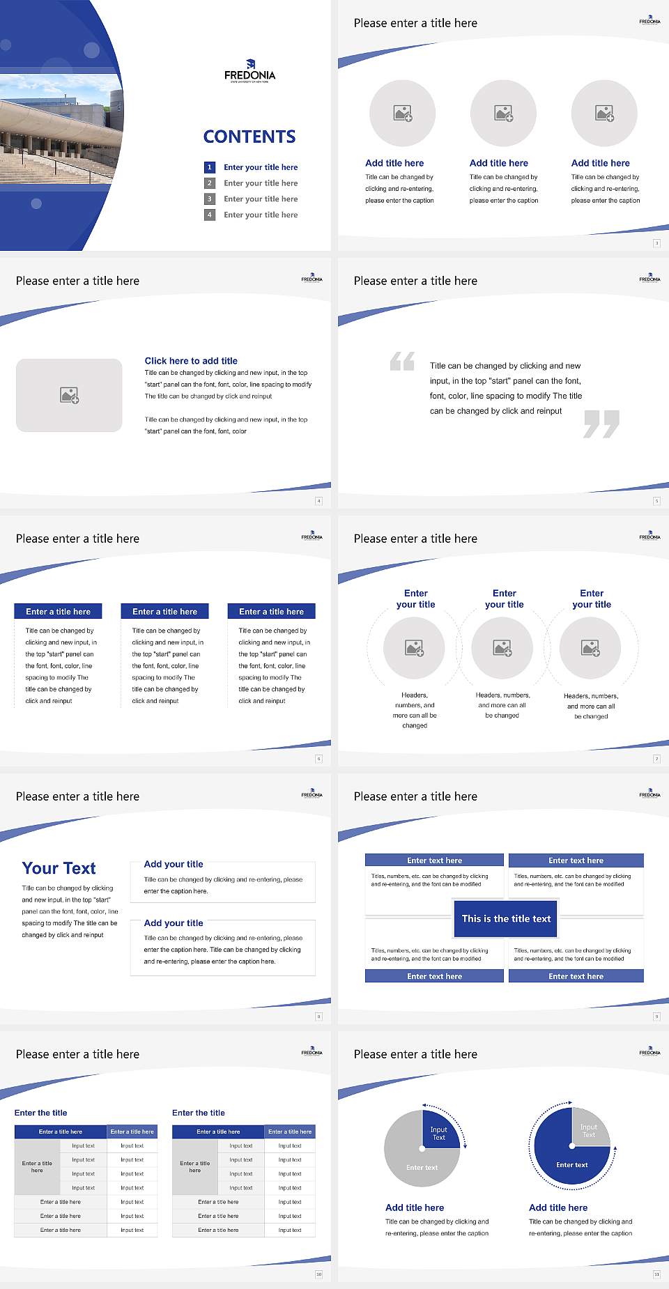 State University of New York at Fredonia Course/Courseware Creation PPT Template4:3 ratio PPT effect preview image2
