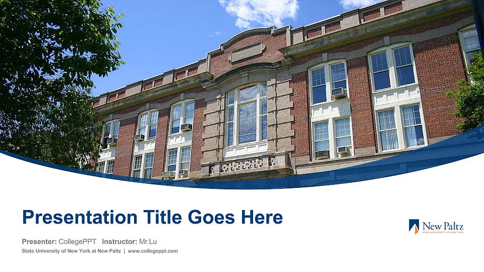 State University of New York at New Paltz Course/Courseware Creation PPT Template16:9 ratio PPT effect preview image