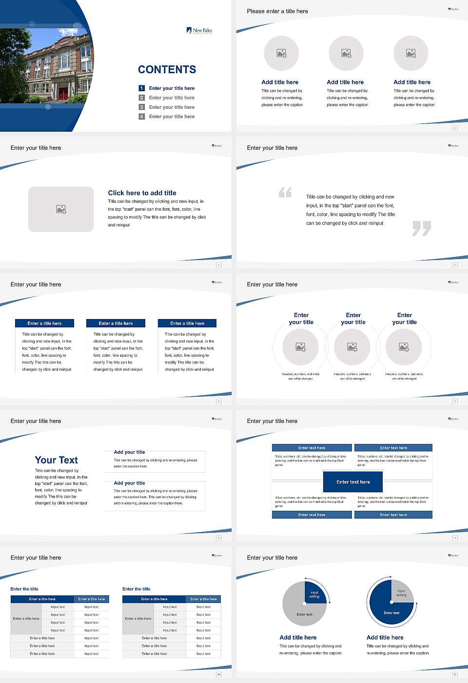 State University of New York at New Paltz Course/Courseware Creation PPT Template16:9 ratio PPT effect preview image2