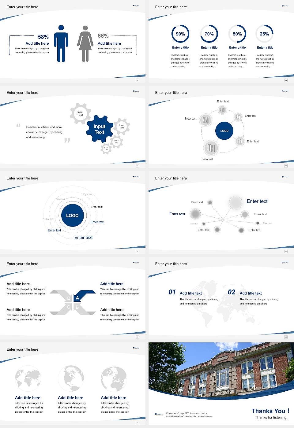 State University of New York at New Paltz Course/Courseware Creation PPT Template16:9 ratio PPT effect preview image4