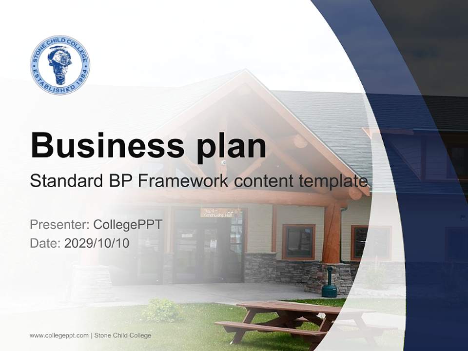 Stone Child College Competition/Entrepreneurship Contest PPT Template4:3 ratio PPT effect preview image9