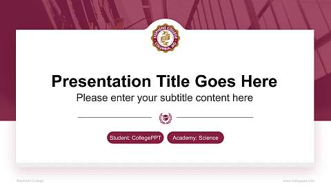 Stephens College National Scholarship Defense PPT Template