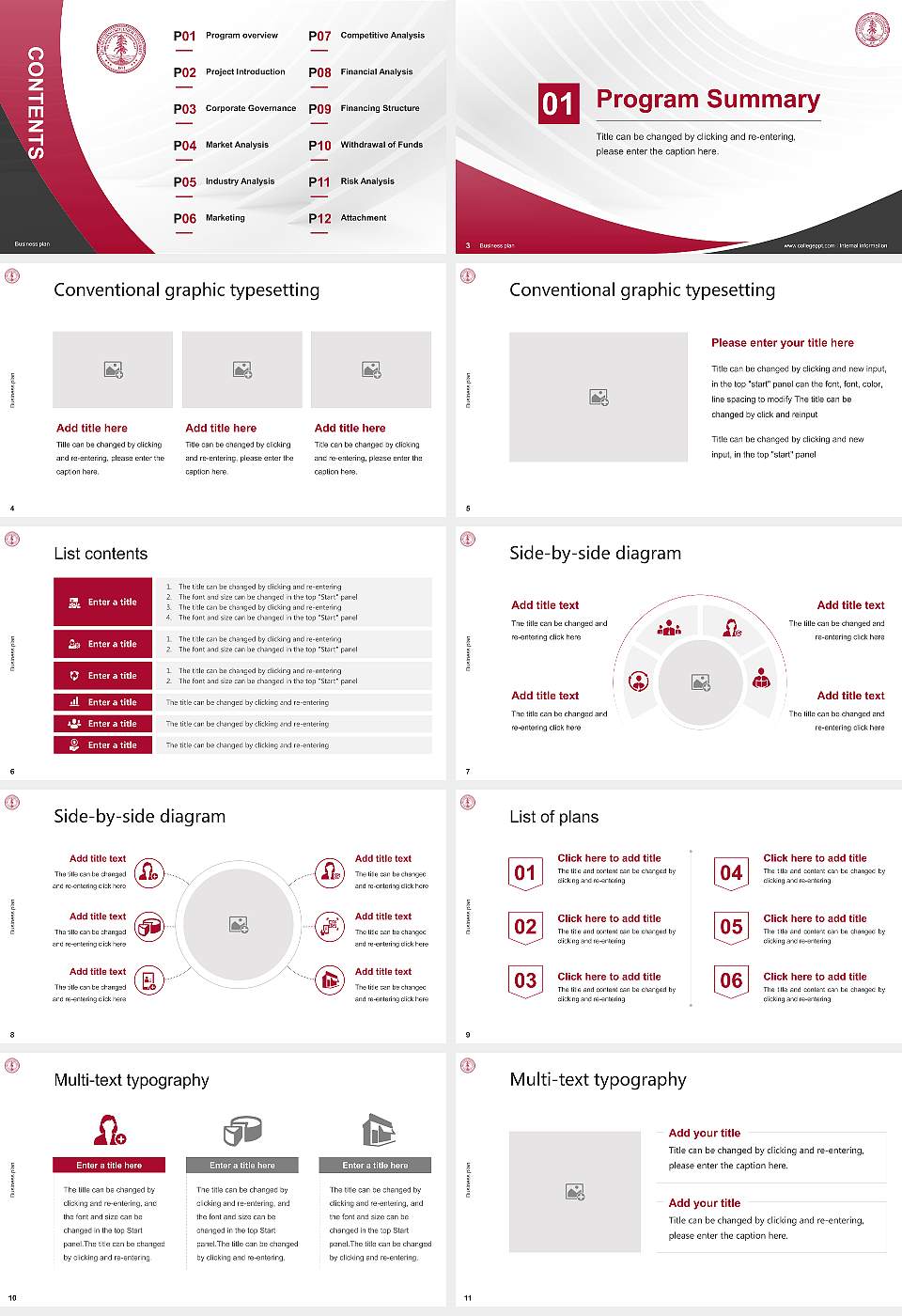 Stanford University Competition/Entrepreneurship Contest PPT Template16:9 ratio PPT effect preview image2