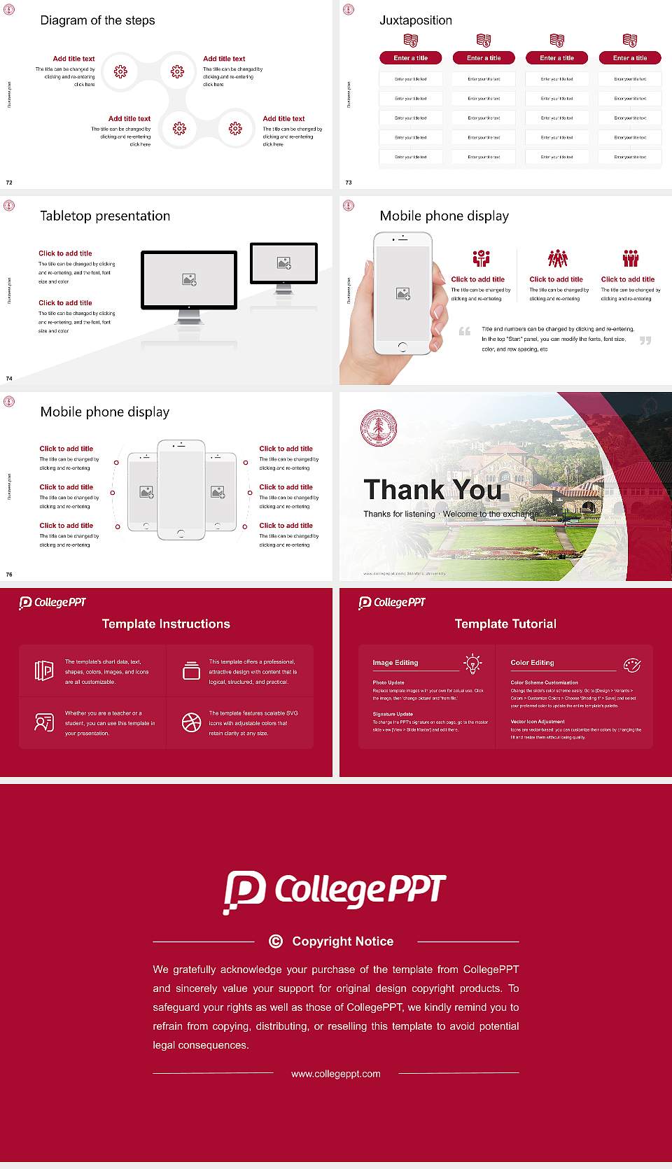 Stanford University Competition/Entrepreneurship Contest PPT Template16:9 ratio PPT effect preview image9