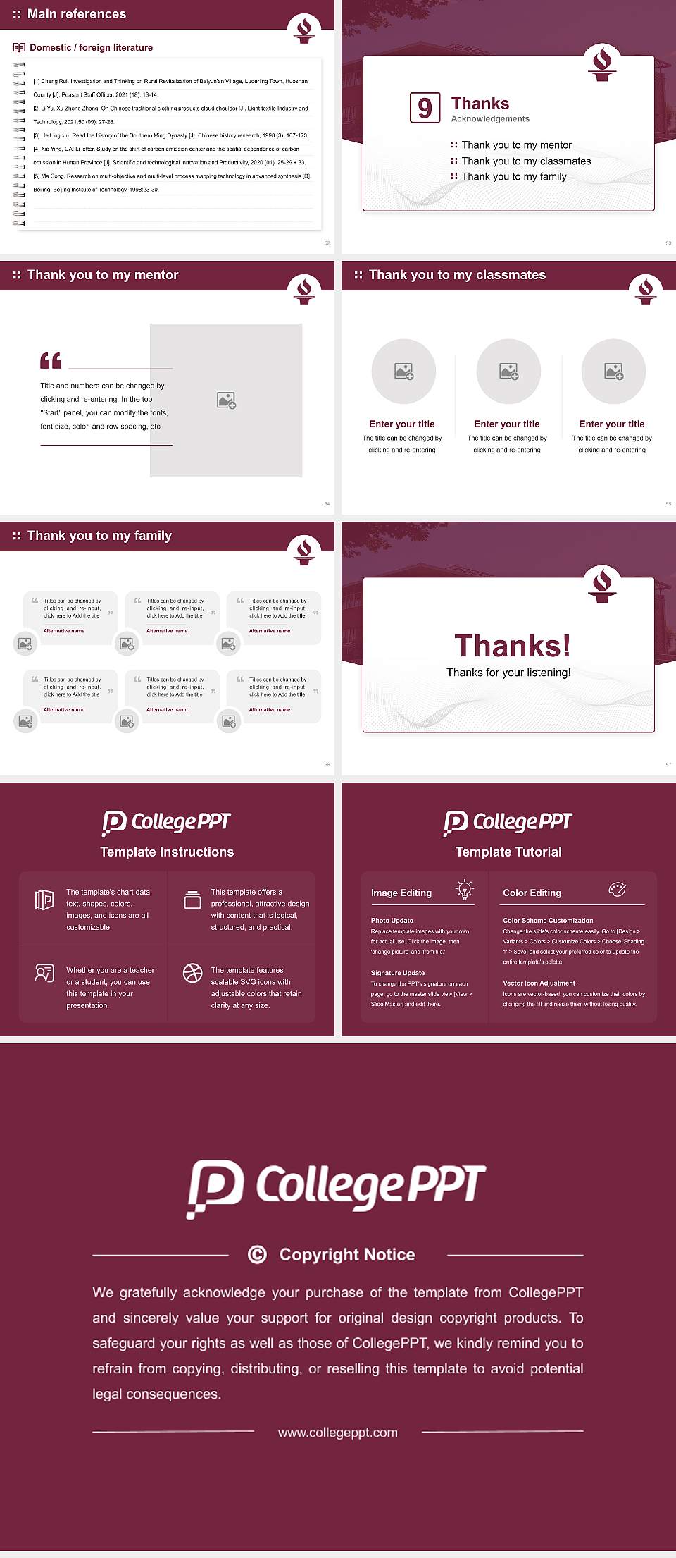 St. Thomas Aquinas College Graduation Thesis Defense PPT Template4:3 ratio PPT effect preview image7