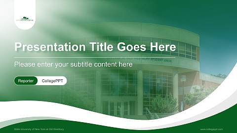 State University of New York at Old Westbury Lecture Sharing and Networking Event PPT Template