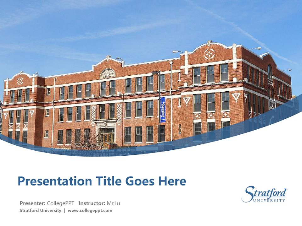 Stratford University Course/Courseware Creation PPT Template4:3 ratio PPT effect preview image5