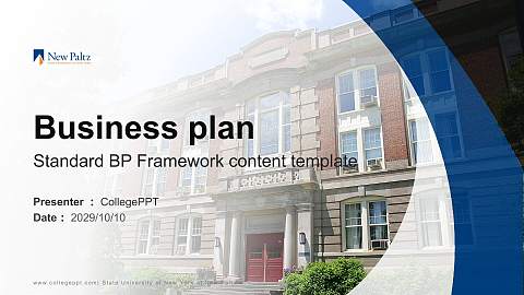 State University of New York at New Paltz Competition/Entrepreneurship Contest PPT Template