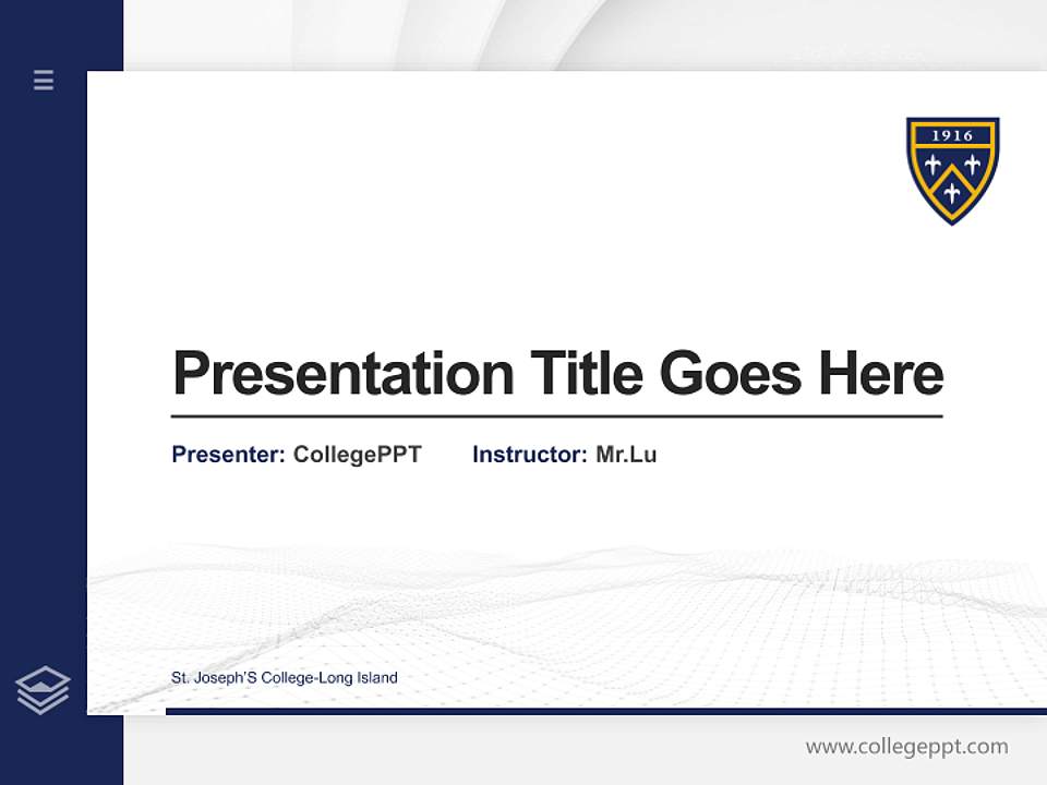 St. Joseph’S College-Long Island Thesis Proposal/Graduation Defense PPT Template4:3 ratio PPT effect preview image5