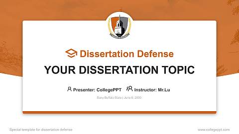Suny Buffalo State Graduation Thesis Defense PPT Template