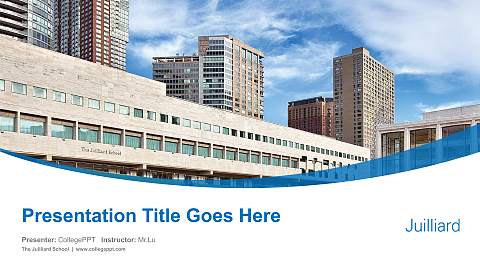 The Juilliard School Course/Courseware Creation PPT Template