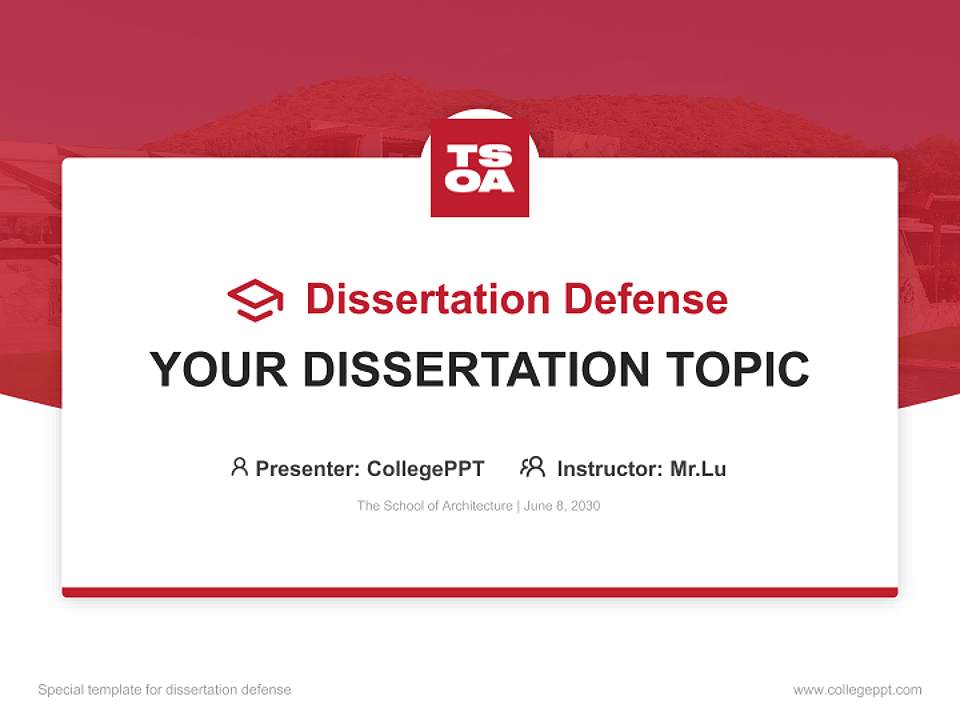 The School of Architecture Graduation Thesis Defense PPT Template4:3 ratio PPT effect preview image7