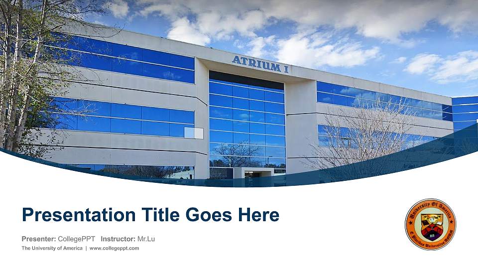 The University of America Course/Courseware Creation PPT Template16:9 ratio PPT effect preview image