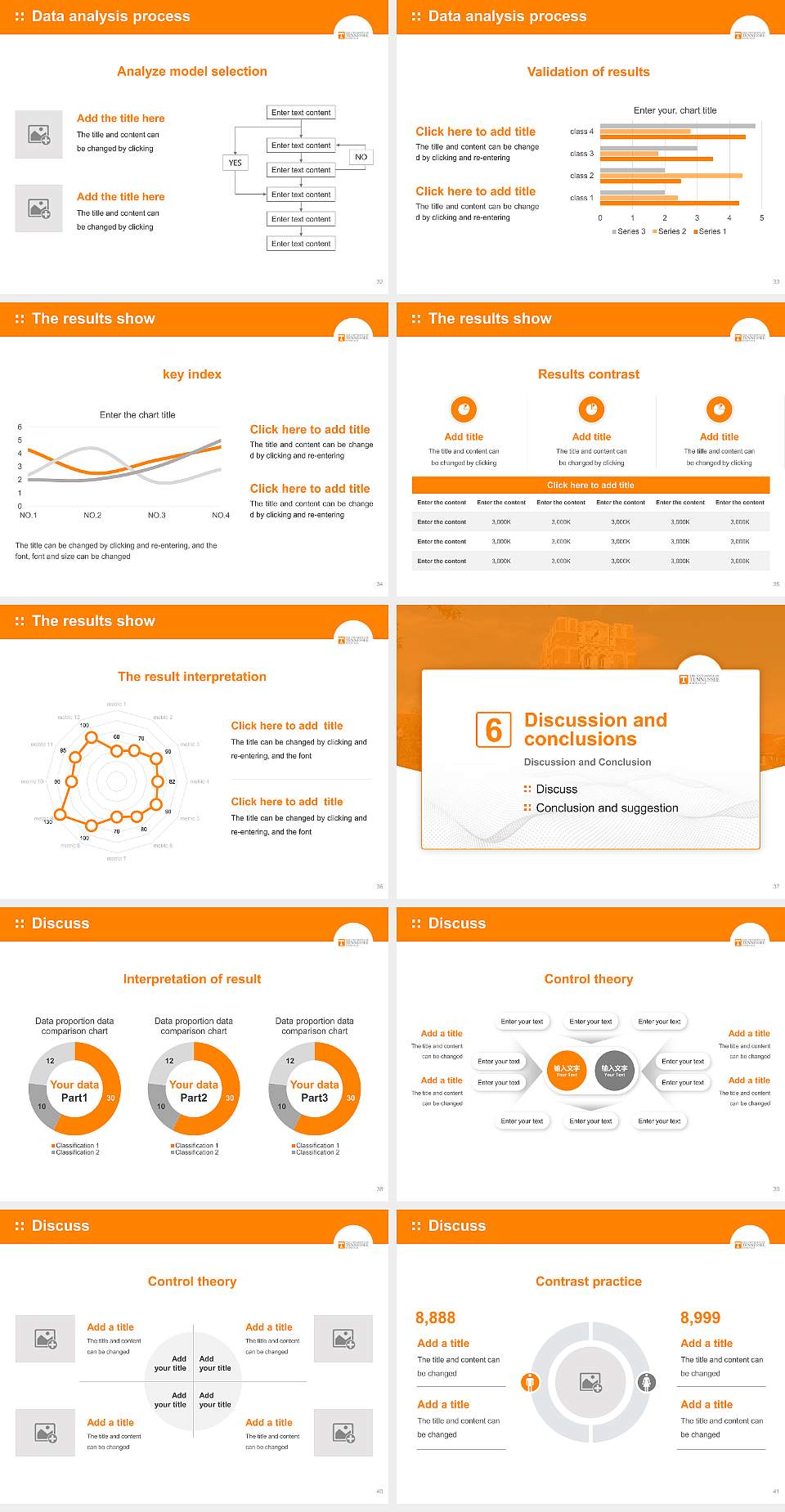 The University of Tennessee-Knoxville Graduation Thesis Defense PPT Template4:3 ratio PPT effect preview image5