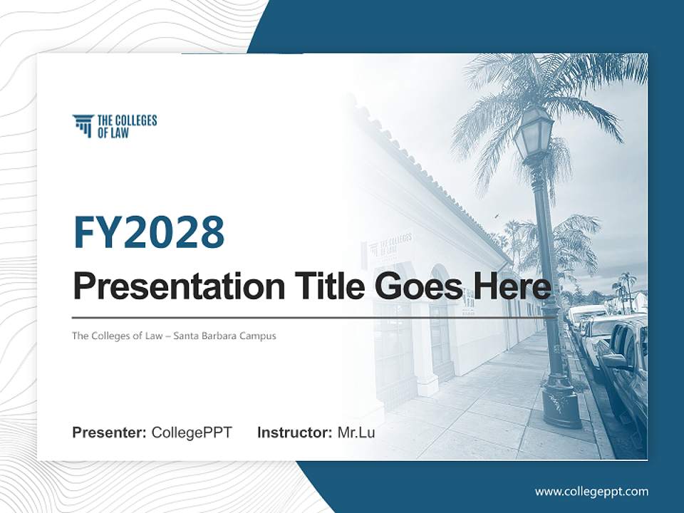 The Colleges of Law – Santa Barbara Campus Academic Presentation/Research Findings Report PPT Template4:3 ratio PPT effect preview image5