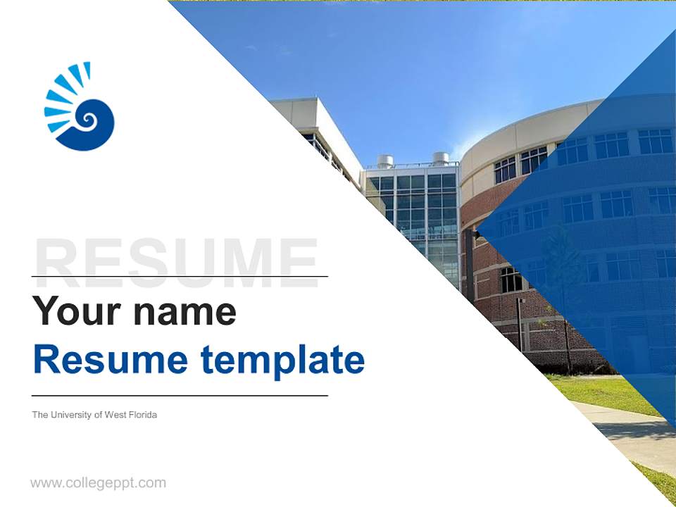The University of West Florida Resume PPT Template4:3 ratio PPT effect preview image5