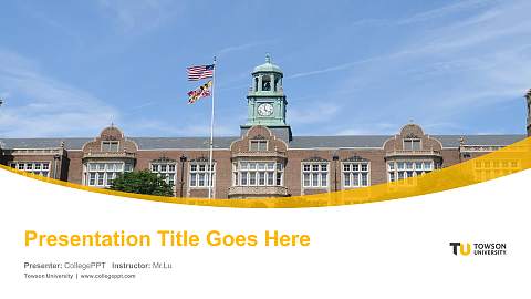 Towson University Course/Courseware Creation PPT Template