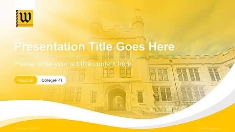 The College of Wooster Lecture Sharing and Networking Event PPT Template