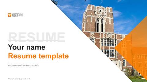 The University of Tennessee-Knoxville Resume PPT Template